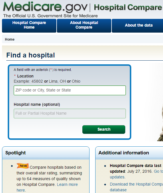 Medicare Releases Hospital Compare Tool